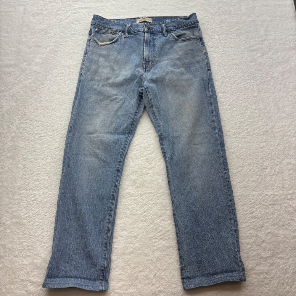 Madewell 1991 Straight Light Wash Blue Denim Jeans Mens 33x30 CKP483059393